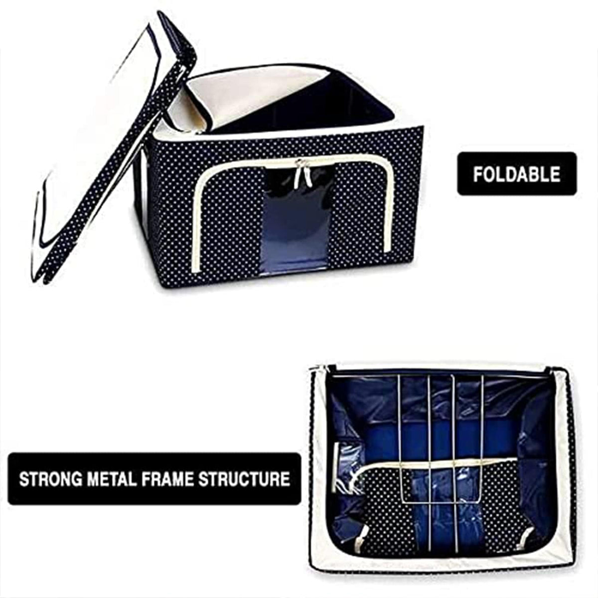 Containzio™️Foldable Steel Frame Clothes Organizer Bag